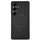 For Samsung Galaxy S25 5G 3-Side Coverage Thin Circle MagSafe Phone Case(Black) - 1