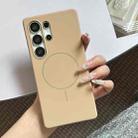 For Samsung Galaxy S25 Ultra 5G 3-Side Coverage Thin Circle MagSafe Phone Case(Desert Gold) - 3