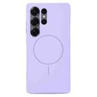 For Samsung Galaxy S25 Ultra 5G 3-Side Coverage Thin Circle MagSafe Phone Case(Purple) - 1