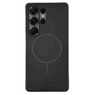 For Samsung Galaxy S24 Ultra 5G 3-Side Coverage Thin Circle MagSafe Phone Case(Black) - 1