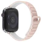 For Apple Watch 42mm / 41mm / 40mm / 38mm Slim I-shaped Magnetic Silicone Watch Band(Silver+Milk Tea Starlight) - 2