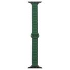 For Apple Watch 46mm / 49mm / 45mm / 44mm Slim I-shaped Magnetic Silicone Watch Band(Black+Green Black) - 3