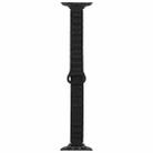 For Apple Watch 46mm / 49mm / 45mm / 44mm Slim I-shaped Magnetic Silicone Watch Band(Black+Black) - 3