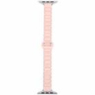 For Apple Watch 46mm / 49mm / 45mm / 44mm Slim I-shaped Magnetic Silicone Watch Band(Silver+Blue Pink) - 3