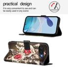 For Google Pixel 9a Colored Drawing Pattern Plain Weave Leather Phone Case(Roses On Black) - 3