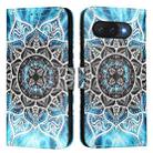 For Google Pixel 9a Colored Drawing Pattern Plain Weave Leather Phone Case(Undersea Mandala) - 2
