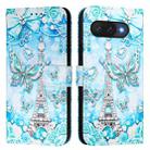 For Google Pixel 9a Colored Drawing Pattern Plain Weave Leather Phone Case(Tower Butterfly) - 2