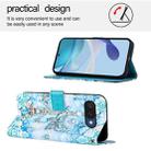 For Google Pixel 9a Colored Drawing Pattern Plain Weave Leather Phone Case(Tower Butterfly) - 3