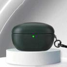 For Sony WF-1000XM5 Oily Leather Split Earphone Case(Dark Green) - 1