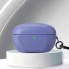 For Sony WF-1000XM5 Oily Leather Split Earphone Case(Lavender Grey) - 1