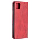 For OPPO Realme C11 Rhombus Texture Horizontal Flip Magnetic Leather Case with Holder & Card Slots(Red) - 3