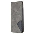 For OPPO Realme C11 Rhombus Texture Horizontal Flip Magnetic Leather Case with Holder & Card Slots(Grey) - 2