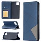 For OPPO Realme C11 Rhombus Texture Horizontal Flip Magnetic Leather Case with Holder & Card Slots(Blue) - 1