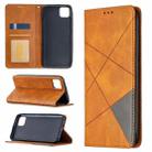 For OPPO Realme C11 Rhombus Texture Horizontal Flip Magnetic Leather Case with Holder & Card Slots(Yellow) - 1