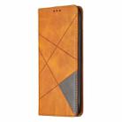 For OPPO Realme C11 Rhombus Texture Horizontal Flip Magnetic Leather Case with Holder & Card Slots(Yellow) - 2