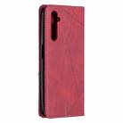 For OPPO Realme 6 Rhombus Texture Horizontal Flip Magnetic Leather Case with Holder & Card Slots(Red) - 3