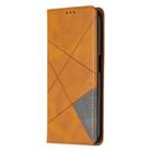 For OPPO Realme 6 Rhombus Texture Horizontal Flip Magnetic Leather Case with Holder & Card Slots(Yellow) - 2