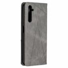 For OPPO Realme 6 Pro Rhombus Texture Horizontal Flip Magnetic Leather Case with Holder & Card Slots(Grey) - 3