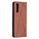 For OPPO Reno3 Pro Rhombus Texture Horizontal Flip Magnetic Leather Case with Holder & Card Slots(Brown) - 3