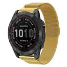 For Garmin Fenix 8/7X/6X/5X 26mm xDfind Milanese Quick Release Metal Watch Band(Gold) - 1