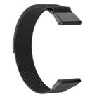 For Garmin Fenix 8/7/6/5 22mm xDfind Milanese Quick Release Metal Watch Band(Black) - 3