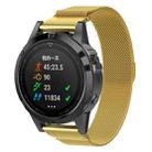 For Garmin Fenix 8/7/6/5 22mm xDfind Milanese Quick Release Metal Watch Band(Gold) - 1
