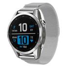 For Garmin Fenix 8/7S/6S/5S 20mm xDfind Milanese Quick Release Metal Watch Band(Silver) - 1