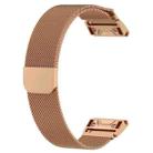For Garmin Fenix 8/7S/6S/5S 20mm xDfind Milanese Quick Release Metal Watch Band(Rose Gold) - 2
