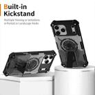 For iPhone 17 Pro Max Camouflage Kickstand Rotating Shaft MagSafe Phone Case(Carbon Fiber Grey) - 2