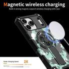 For iPhone 16 Pro Max Camouflage Kickstand Rotating Shaft MagSafe Phone Case(Mint Green Camouflage) - 3
