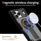 For iPhone 16 Camouflage Kickstand Rotating Shaft MagSafe Phone Case(Carbon Fiber Rainbow) - 3