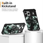 For iPhone 15 Plus Camouflage Kickstand Rotating Shaft MagSafe Phone Case(Mint Green Camouflage) - 2