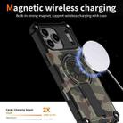 For iPhone 14 Pro Max Camouflage Kickstand Rotating Shaft MagSafe Phone Case(Army Green Camouflage) - 3