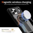 For iPhone 14 Pro Max Camouflage Kickstand Rotating Shaft MagSafe Phone Case(Carbon Fiber Rainbow) - 3