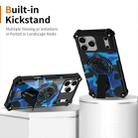 For iPhone 14 / 13 Camouflage Kickstand Rotating Shaft MagSafe Phone Case(Blue Camouflage) - 2