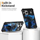 For iPhone 13 Pro Camouflage Kickstand Rotating Shaft MagSafe Phone Case(Blue Camouflage) - 2