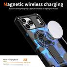 For iPhone 13 Pro Camouflage Kickstand Rotating Shaft MagSafe Phone Case(Blue Camouflage) - 3