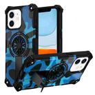For iPhone 11 Camouflage Kickstand Rotating Shaft MagSafe Phone Case(Blue Camouflage) - 1