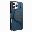 For iPhone 16 Pro Max CaseNeo MagSafe RFID Anti-theft Zipper Wallet Retro Leather Phone Case(Blue) - 3