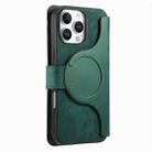 For iPhone 16 Pro Max CaseNeo MagSafe RFID Anti-theft Zipper Wallet Retro Leather Phone Case(Green) - 3