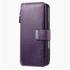 For iPhone 16 Pro Max CaseNeo MagSafe RFID Anti-theft Zipper Wallet Retro Leather Phone Case(Purple) - 2