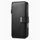 For iPhone 16 Pro CaseNeo MagSafe RFID Anti-theft Zipper Wallet Retro Leather Phone Case(Black) - 2