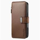 For iPhone 16 Pro CaseNeo MagSafe RFID Anti-theft Zipper Wallet Retro Leather Phone Case(Brown) - 2