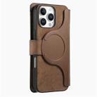 For iPhone 16 Pro CaseNeo MagSafe RFID Anti-theft Zipper Wallet Retro Leather Phone Case(Brown) - 3