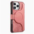 For iPhone 16 Pro CaseNeo MagSafe RFID Anti-theft Zipper Wallet Retro Leather Phone Case(Pink) - 3
