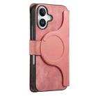 For iPhone 16 Plus CaseNeo MagSafe RFID Anti-theft Zipper Wallet Retro Leather Phone Case(Pink) - 3