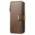 For iPhone 16 CaseNeo MagSafe RFID Anti-theft Zipper Wallet Retro Leather Phone Case(Brown) - 2