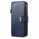 For iPhone 16 CaseNeo MagSafe RFID Anti-theft Zipper Wallet Retro Leather Phone Case(Blue) - 2