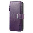 For iPhone 16 CaseNeo MagSafe RFID Anti-theft Zipper Wallet Retro Leather Phone Case(Purple) - 2