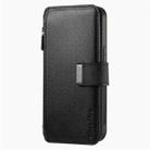 For iPhone 14 CaseNeo MagSafe RFID Anti-theft Zipper Wallet Retro Leather Phone Case(Black) - 2